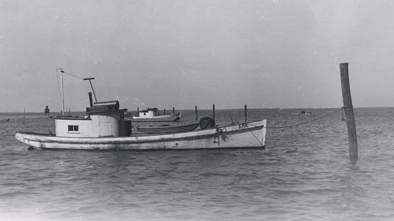 Oyster boats tied up, Chincoteague, VA, 1946 (credit: NOAA)