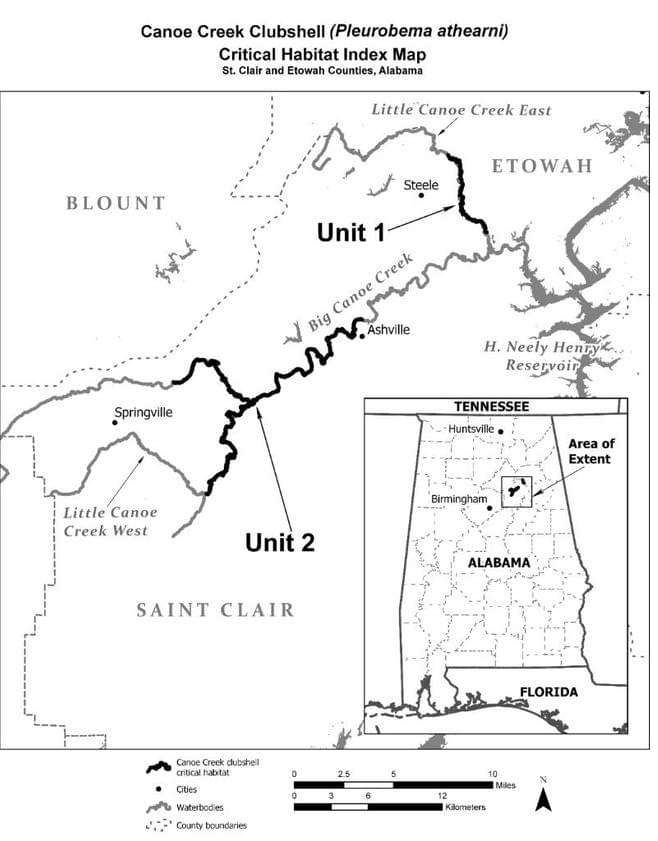 The Canoe Creek Watershed in North Alabama
